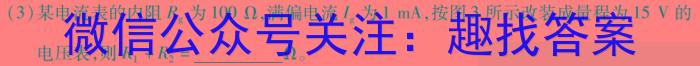 2023-2024年池州名校学校九年级下学期开学考物理试卷答案