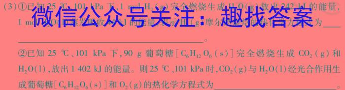 山西省2023-2024学年下学期七年级期末综合评估(CZ262a)化学