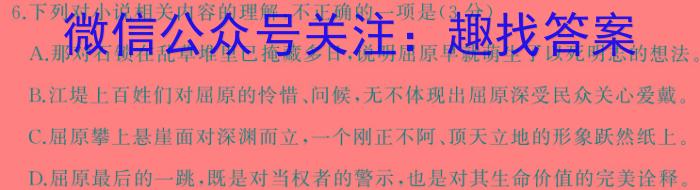 河南省2023-2024九年级全学年学业评估试卷(A)/语文