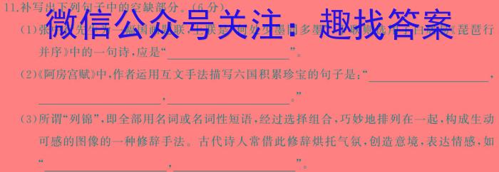 山西省2023-2024学年度高二上学期期末考试（241553Z）语文