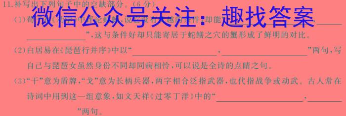 [山西大联考]山西省2023-2024学年第二学期高一年级下学期5月联考（546）语文