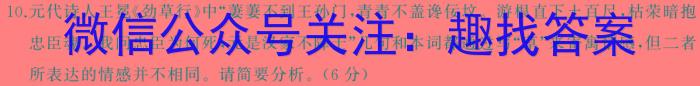 2024年安徽省初中学业水平考试名校联考(一)语文