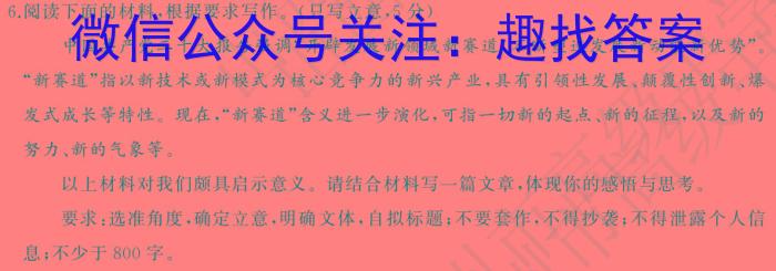 中考结课系列·2024年河北省初中学业水平模拟考试（六）语文