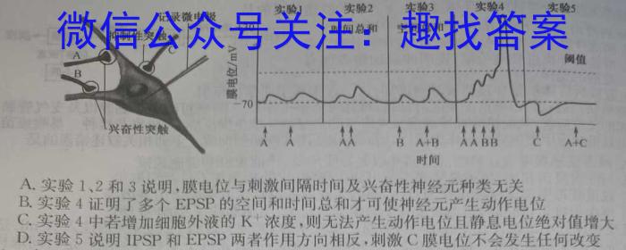 2024年普通高等学校招生全国统一考试·高考密卷(一)1生物学试题答案