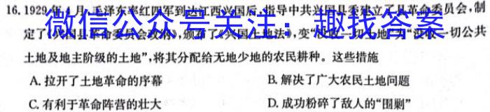 2025届普通高等学校招生全国统一考试青桐鸣10月大联考（高三）历史试卷