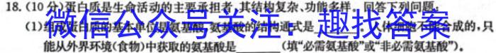 [阳光启学]2024届全国统一考试标准模拟信息卷(九)生物学试题答案