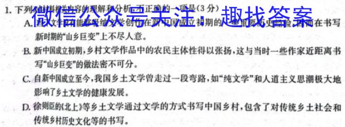 益卷2024年陕西省初中学业水平考试模拟卷B(三)语文