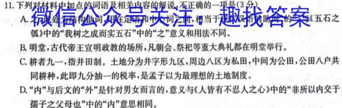 陕西省铜川市第一中学2023~2024学年度第二学期高二期中考试(242790D)语文