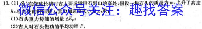 江西省赣抚吉十一校联盟体2024届高三联合考试（四月）物理试卷答案