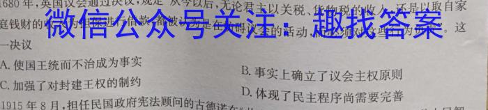 陕西省兴平市2023~2024学年度第二学期九年级第一次质量调研历史试题答案