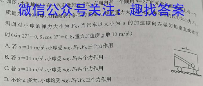 2024-2025学年安徽省七年级教学质量检测（一）物理试题答案