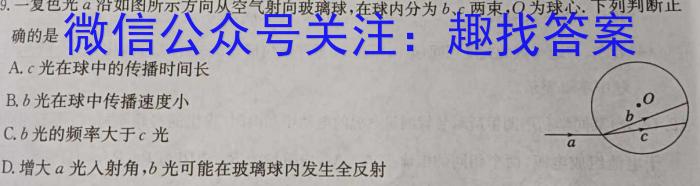 广东省2023-2024学年下学期佛山市普通高中教学质量检测（高二期末）物理试题答案