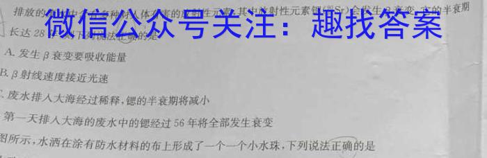 2024普通高等学校招生全国统一考试冲刺金卷(一)物理试卷答案