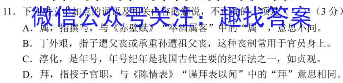 云南省红河州文山州2024届高中毕业生第二次复习统一检测语文