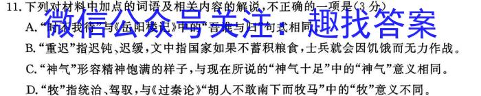 贵州省贵阳第一中学2024届高考适应性月考卷(七)(白黑黑白白黑白)语文