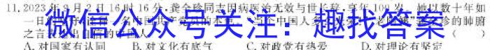 2024年春季八年级第二阶段素养达标测试 E政治试卷d答案
