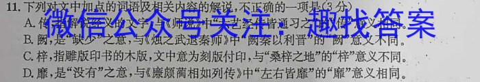 江西省新余市某校2023-2024初三年级下学期开学考试/语文