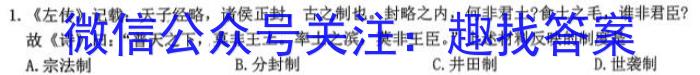 江西省赣州市2023~2024学年度高二第一学期期末考试(2024年1月)历史试卷答案