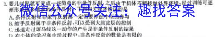 全国名校大联考 2023~2024学年高三第七次联考(月考)试卷XGK-B答案生物学试题答案