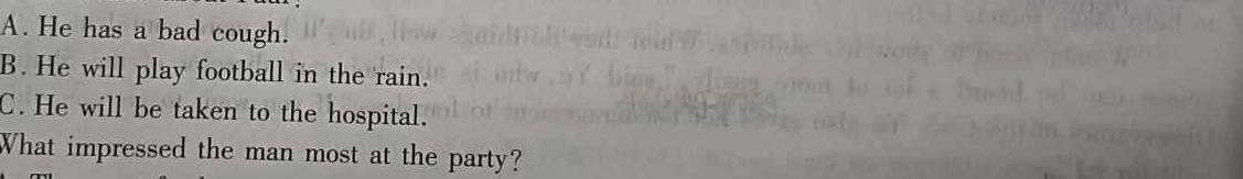 九师联盟2024届高三1月质量检测（L）英语试卷答案