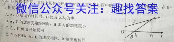 九师联盟 2024届高三押题信息卷(四)新高考物理`