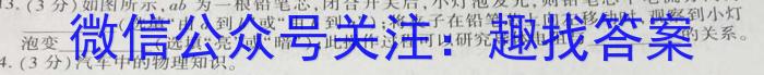 2024届普通高等学校招生全国统一考试 高三青桐鸣信息卷二物理试卷答案