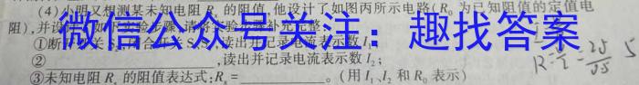 2024届云南师大附中(云南卷)高考适应性月考卷(黑白黑白白白白白)物理试卷答案