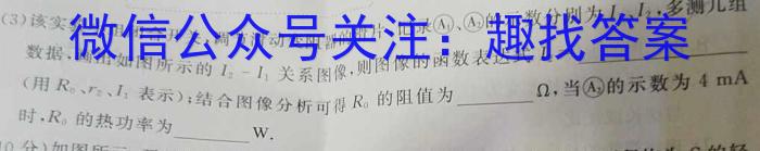 中考必杀技2024年河南省普通高中招生考试B卷物理试题答案