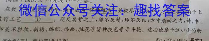 甘肃省陇南市礼县2023-2024学年九年级质量监测试卷（4.15）语文