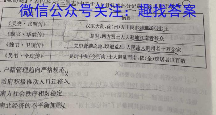 金科大联考 高二2023~2024学年度下学期期末质量检测(24698B)&政治