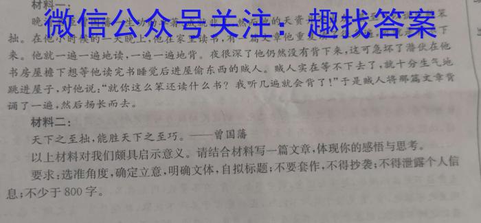 云南省巧家县2023-2024学年上学期高二年级期末检测试卷(24-309B)/语文