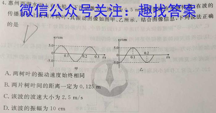 广东省2023-2024学年度高二年级第一学期期末学情练习卷(24437B)物.理