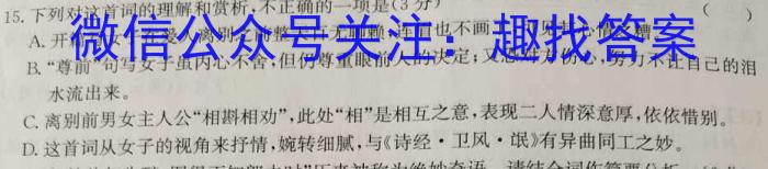 晋文源 山西省2023-2024学年九年级第一学期期末质量检测语文