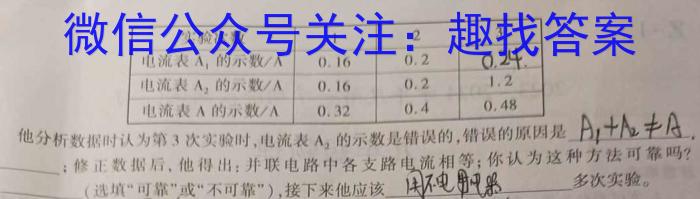 2024届陕西省九年级学业水平质量监测(♪)h物理