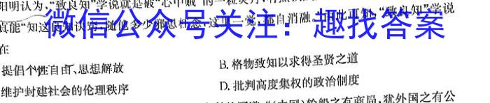 2025届普通高等学校招生全国统一考试青桐鸣10月大联考（高三）历史试卷