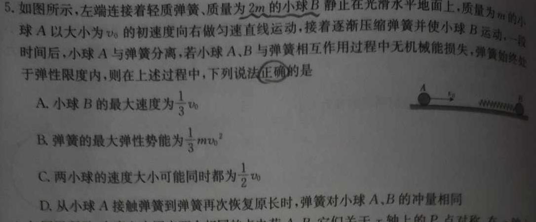 河南省2023～2024学年度七年级综合素养评估(六)[PGZX C HEN](物理)试卷答案