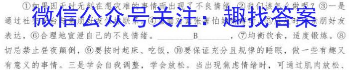 河南省部分学校2024年九年级一模考试语文