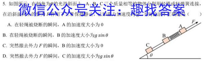 中考必刷卷·2024年名校内部卷三物理`