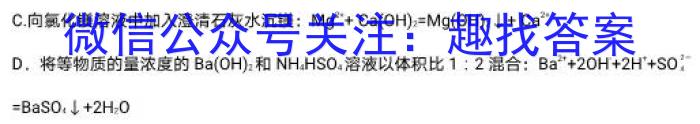 q中考必刷卷2024-2025学年安徽省八年级上学期开学摸底调研化学