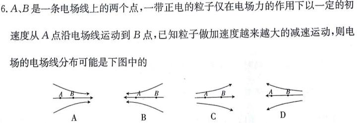 [今日更新][新疆一模]新疆维吾尔自治区2024年普通高考第一次适应性检测.物理试卷答案