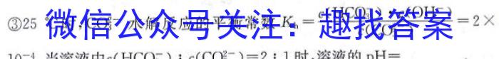 q九江市2023-2024学年度上学期期末考试（高二年级）化学