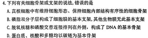 安徽省合肥市肥西县2023-2024学年度（下）七年级期末教学质量检测试卷生物学部分