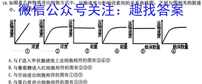 山西省2023-2024学年高二第二学期高中新课程模块期末考试试题(卷)生物学试题答案