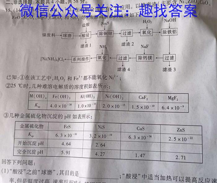 2024年河南省中招备考试卷(二十)化学