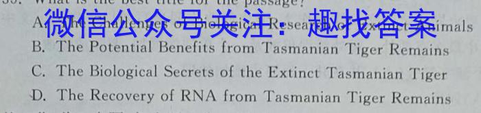 陕西省2023-2024学年度第二学期八年级期中调研试题（卷）Y英语