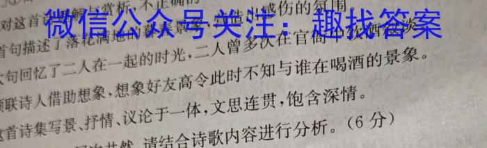 湖北省恩施州高中教育联盟2024年春季学期高二年级期中考试(24-456B)语文