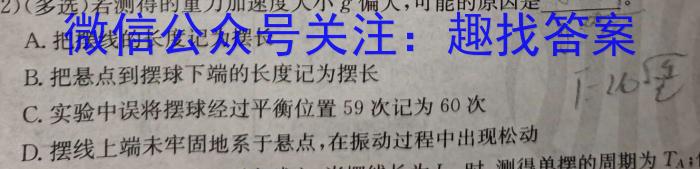 江西省2024年初中学业水平考试适应性试卷试题卷(五)物理试卷答案