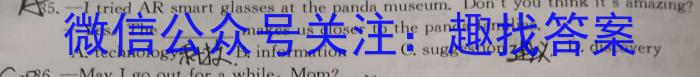 环际大联考 圆梦计划2023~2024学年度高三第一学期期末模拟考试(H085)英语试卷答案