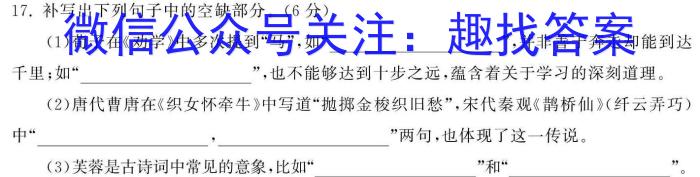 河北省2023-2024学年度高三年级第一学期期末考试/语文