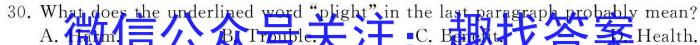 神州智达 2023-2024高二省级联测考试·下学期期末考试英语试卷答案